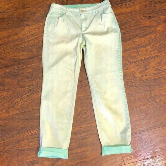 Chico's Platinum Pants Jeans Roll Cuff - Picture 3 of 10